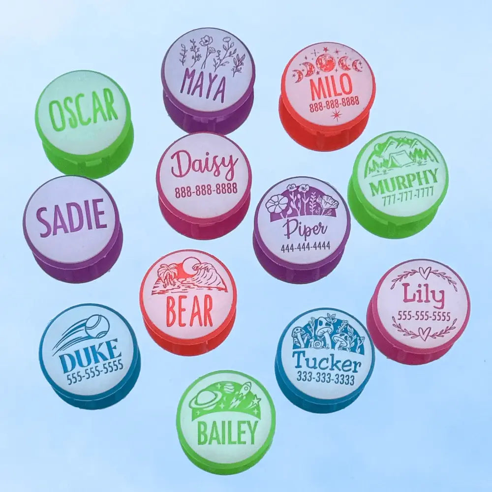 Slide On Pet Tag - Glow in the Dark