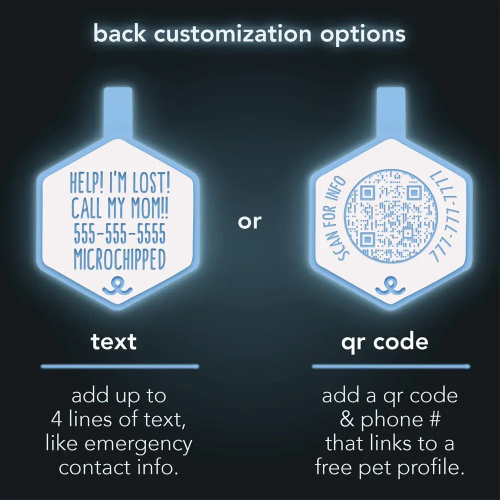 Mini Pet Tag - Glow In The Dark