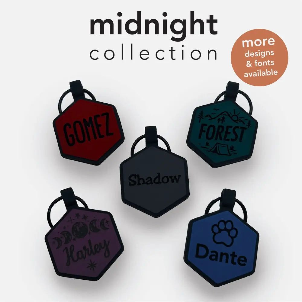 Mini Pet Tag - Midnight Collection