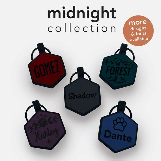 Mini Pet Tag - Midnight Collection