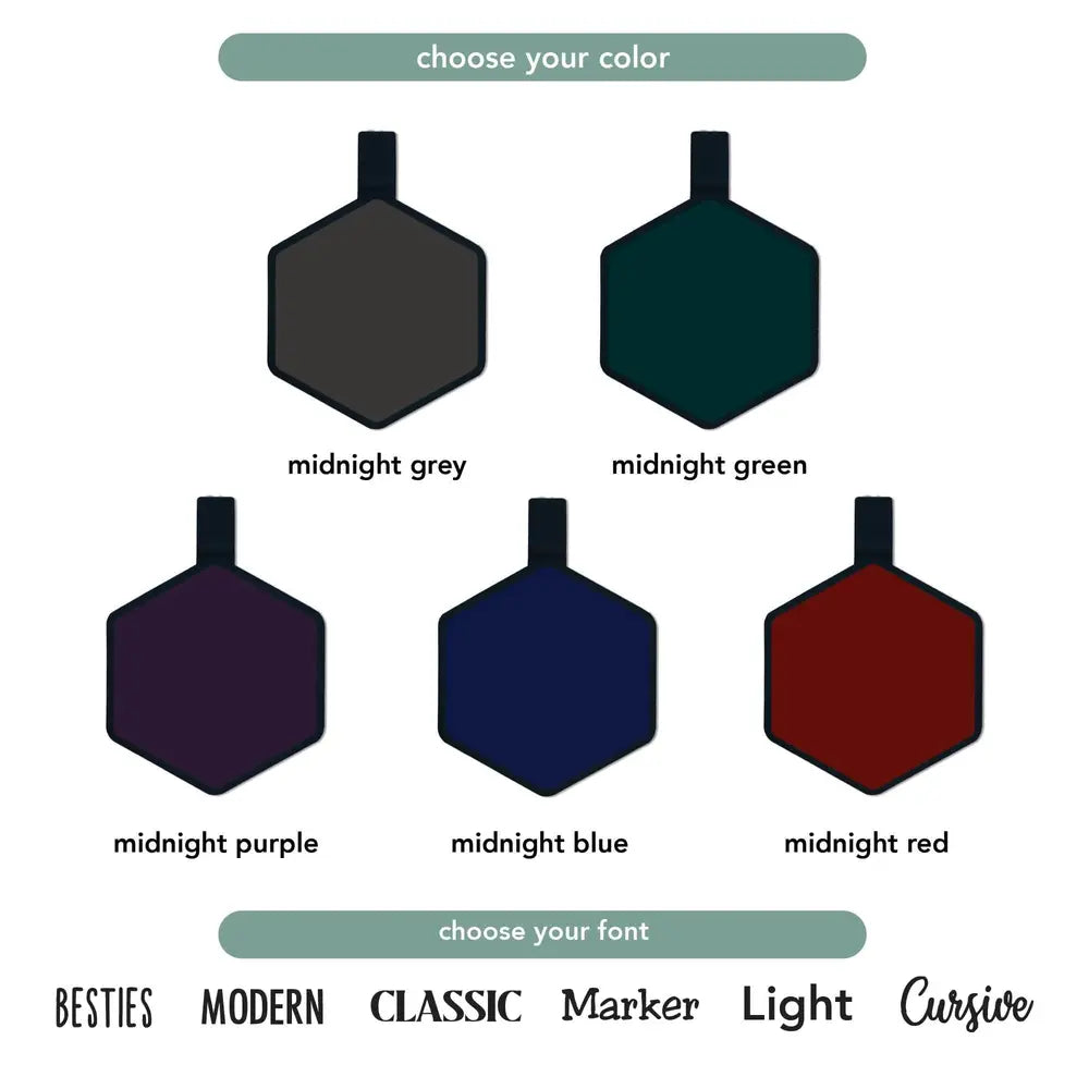 Mini Pet Tag - Midnight Collection